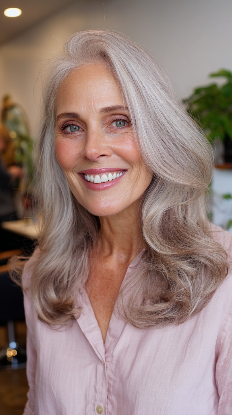 Long Silver Face-Framing Layers with Root Lift and Soft S-Waves