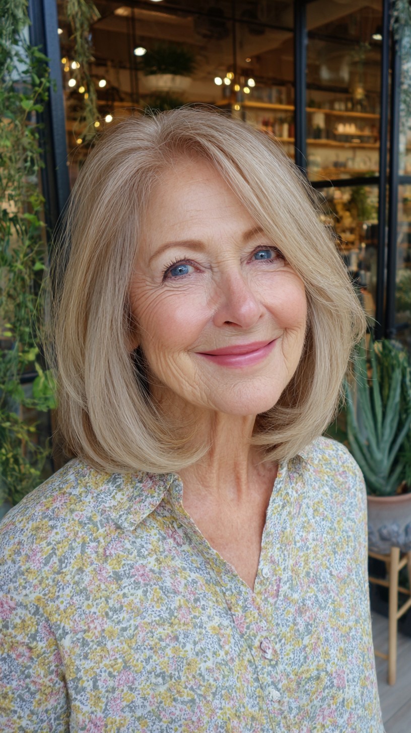 Soft Blended Shoulder-Length Bob with Face-Framing Layers