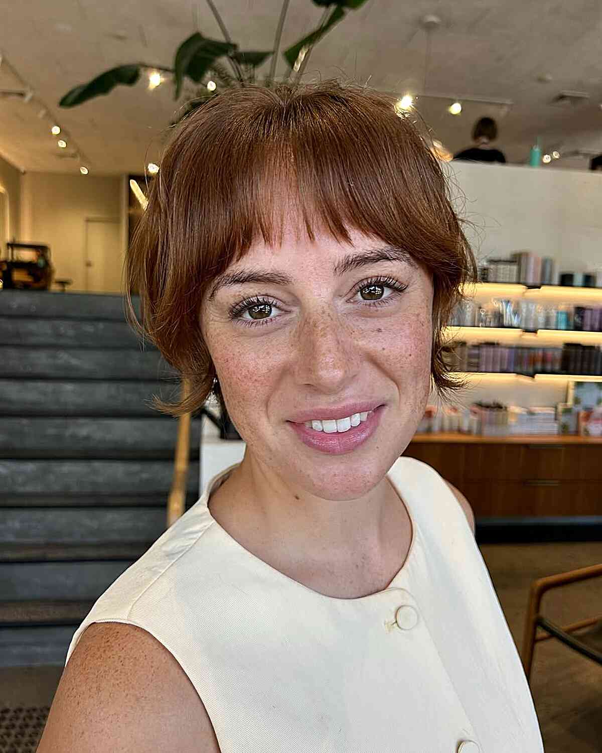 Textured Bob with Bangs
