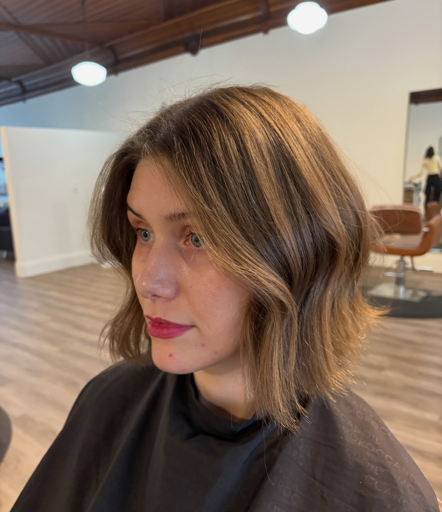Ash-Balanced Angled Chin-Length Slope Bob