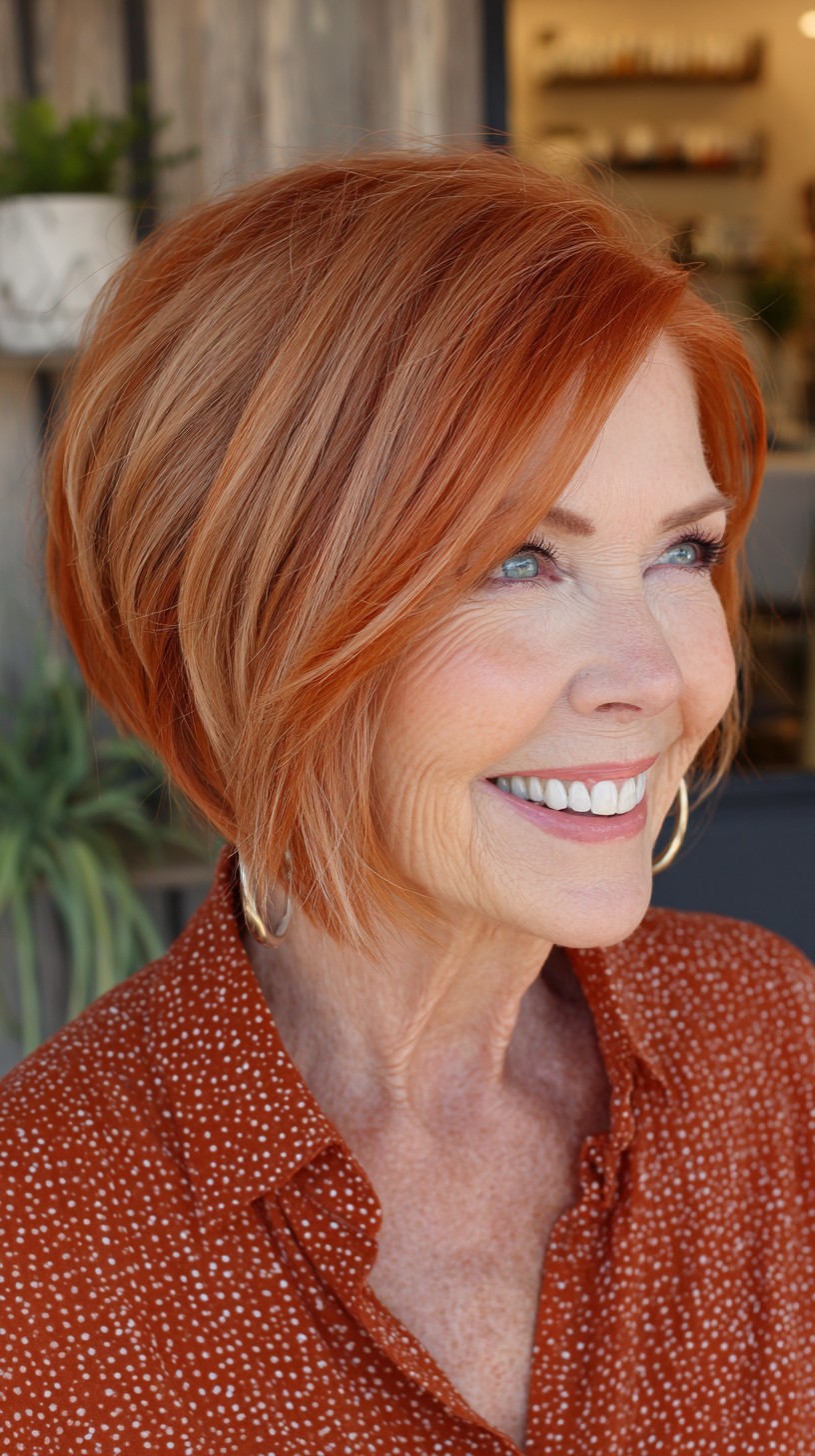 Feathered Angled Slope Bob with Face-Framing Layers