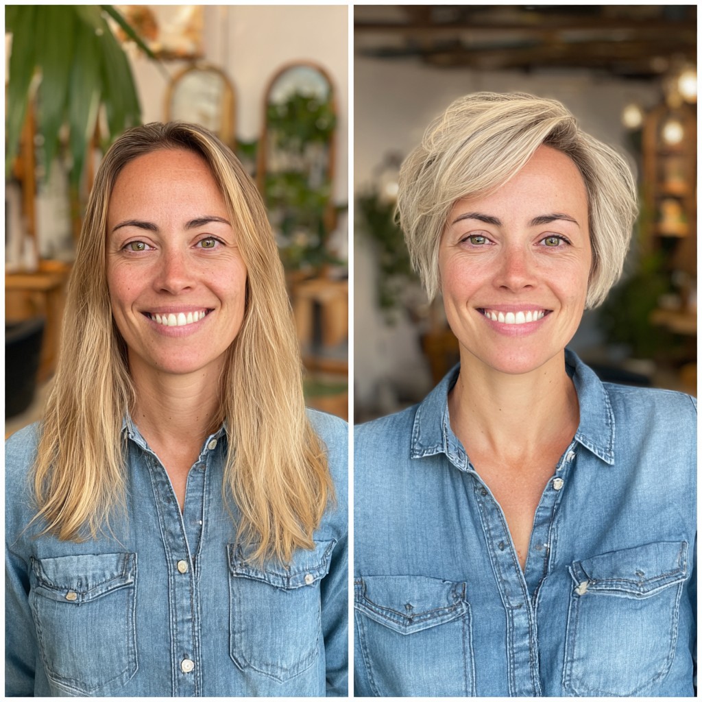 Short Blended Pixie Bob with Root Depth and Crown Rotation