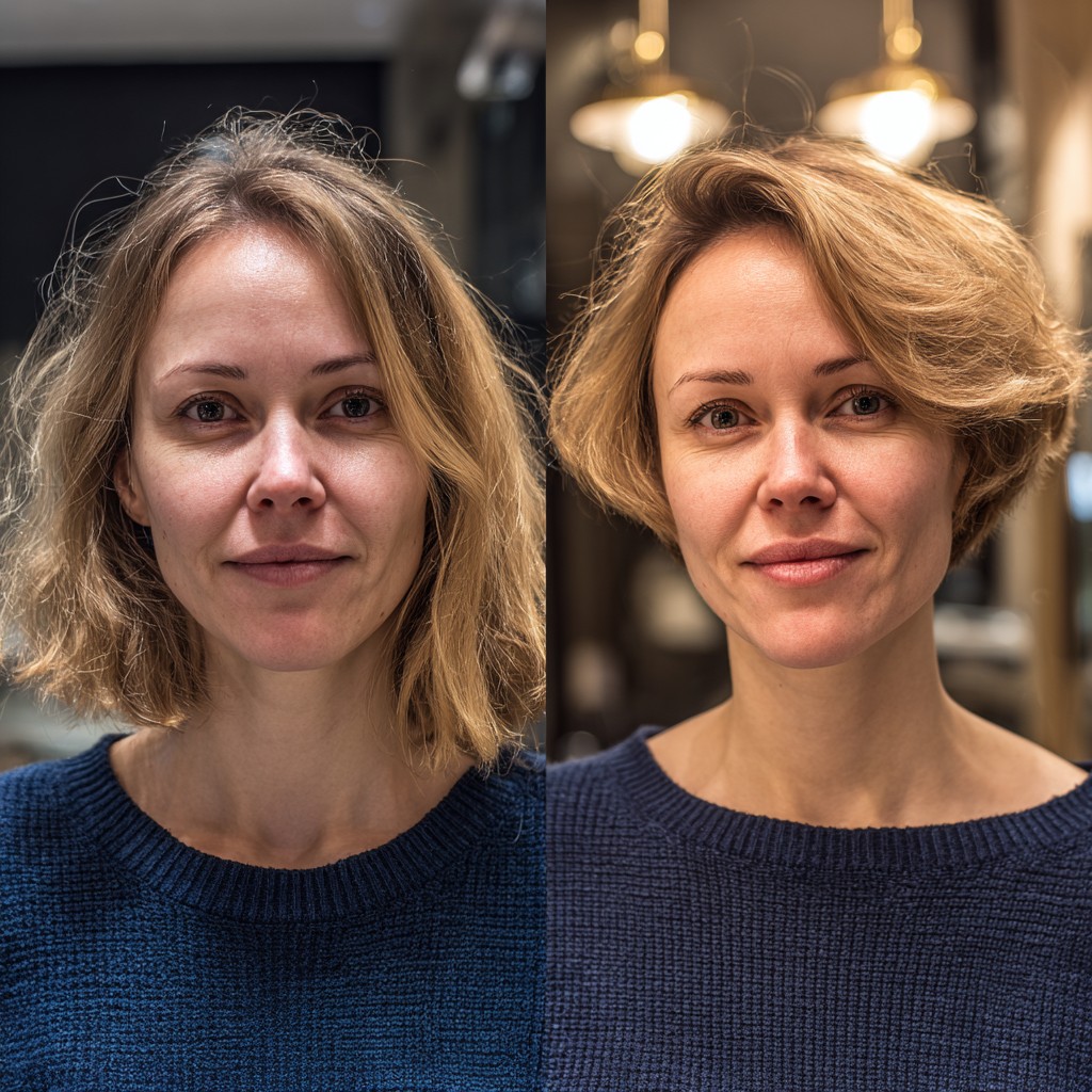 Voluminous Side-Swept Pixie Bob with Feathered Layers