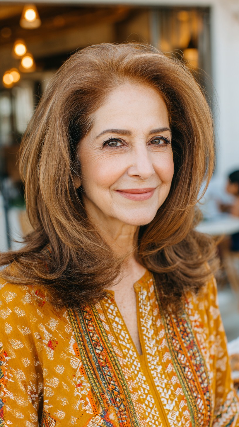 Rounded Mid-Length Layers with Root Lift and Face‑Framing Micro Layers