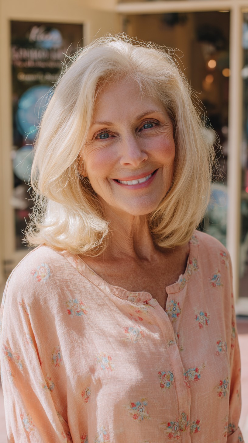Soft Face‑Framing Shoulder-Length Blonde with Rounded Ends