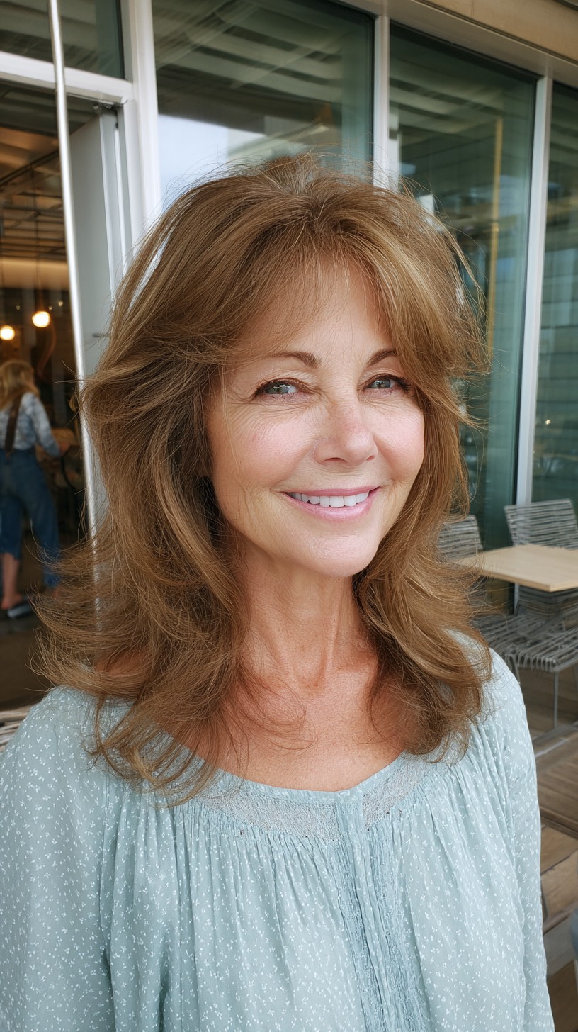Soft Medium-Length Feathered Cut with Subtle Face-Framing Babylights