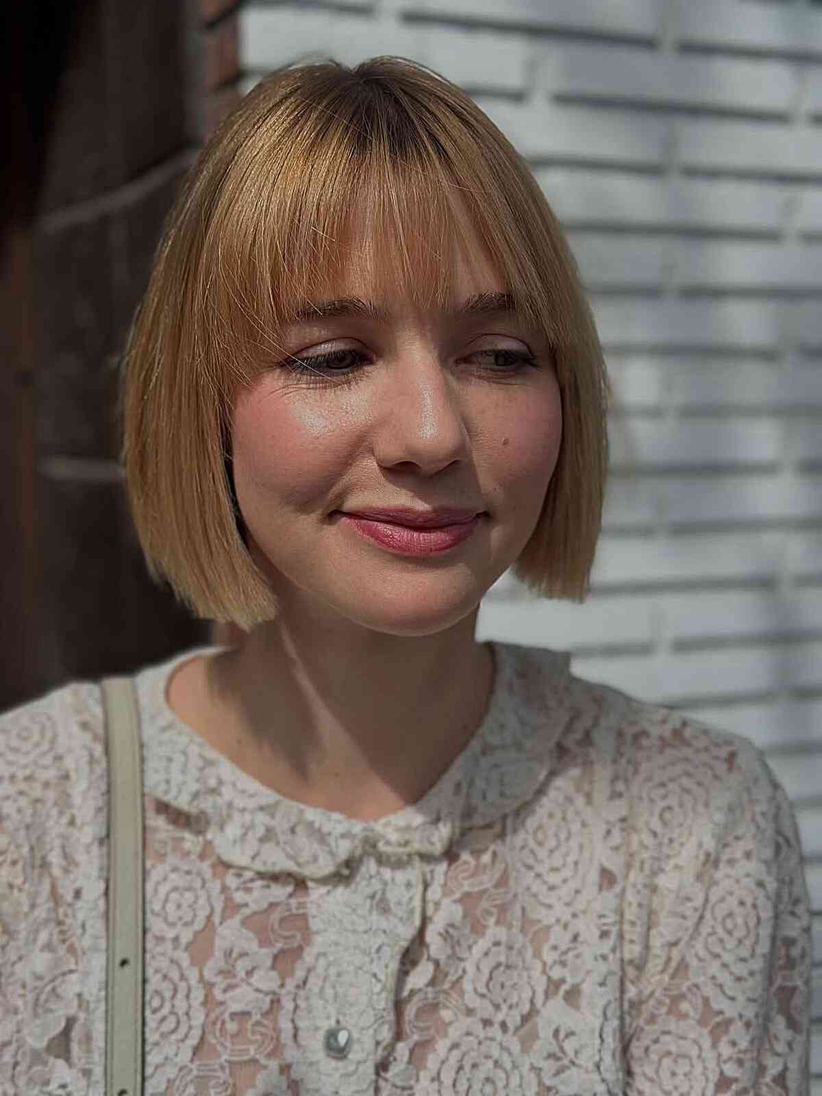 Chic Blunt Bob with Soft Bangs