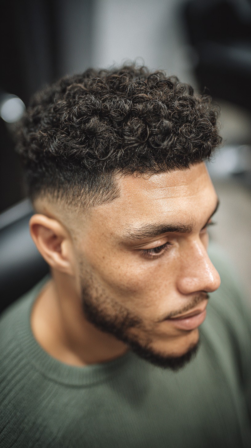 Defined Tight Curls with Low Taper and Clean Line-Up