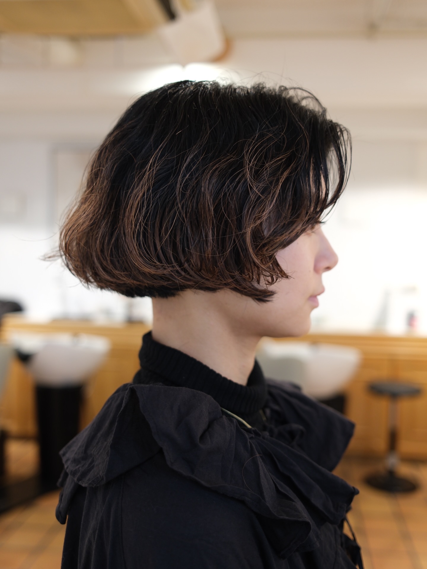 Rounded Ear-Grazing Micro Bob with Soft Curtain Layers