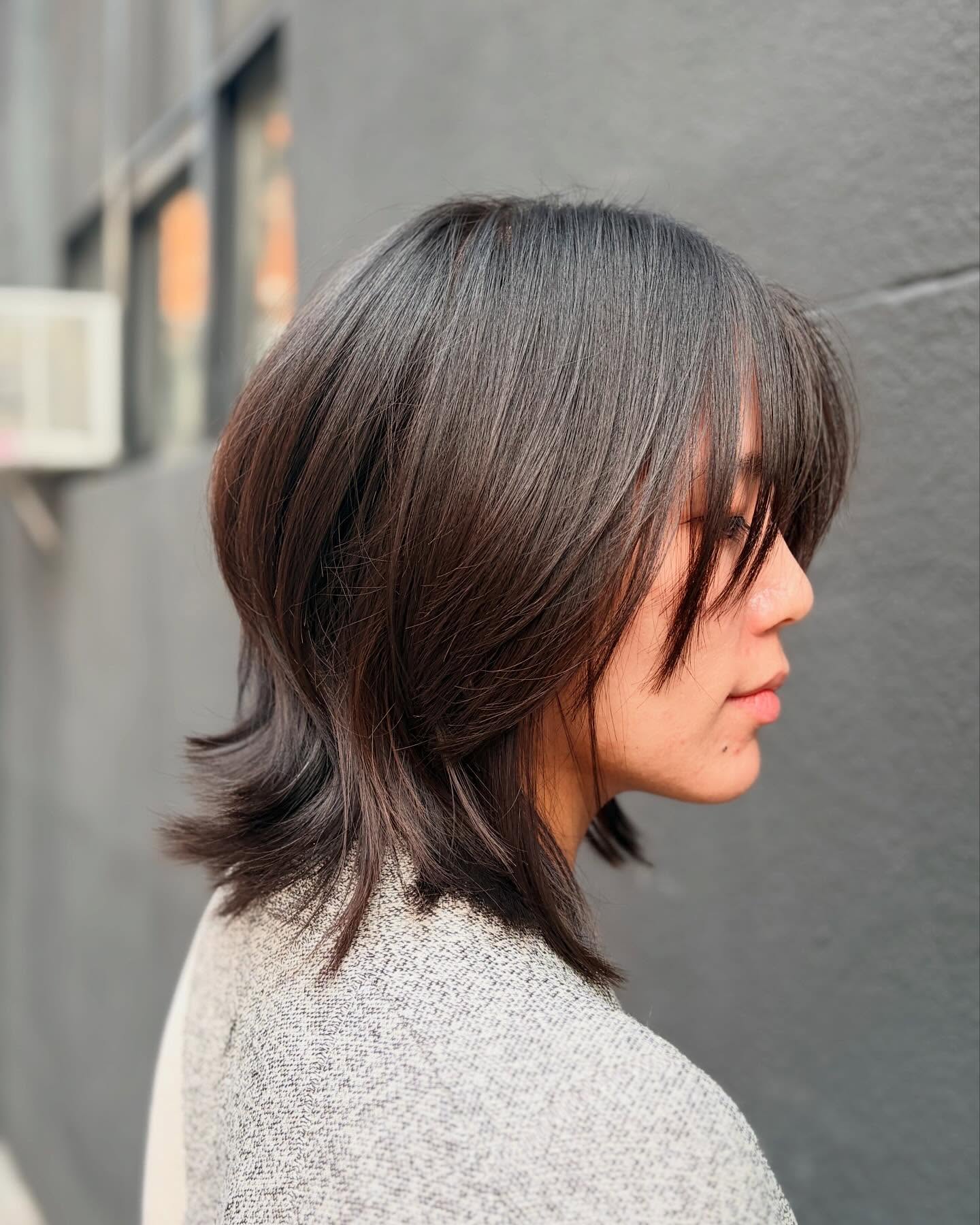 Chunky Flipped Layers with Soft Curtain Bangs