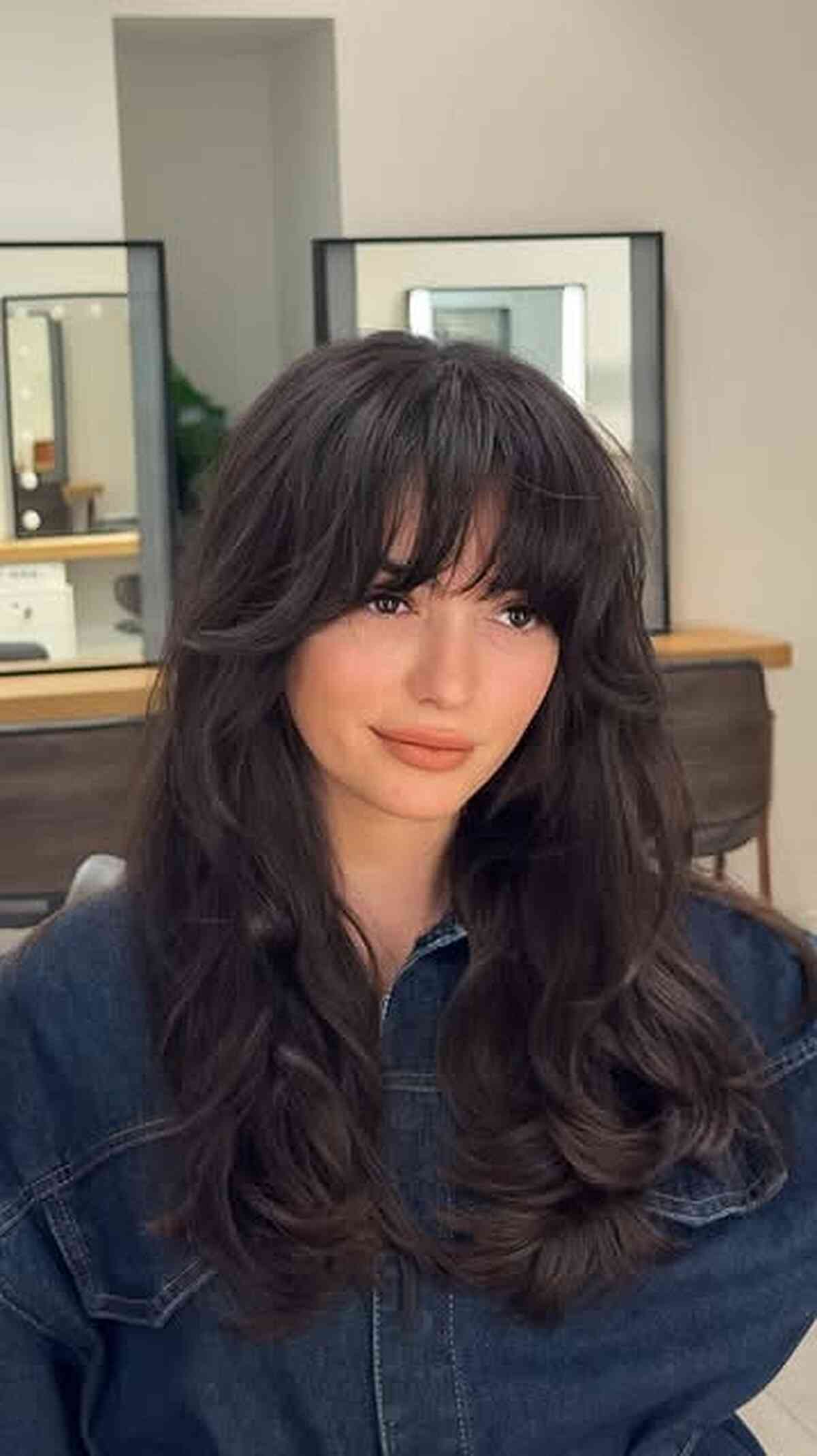 Deep Espresso Layered Shag with Fringe