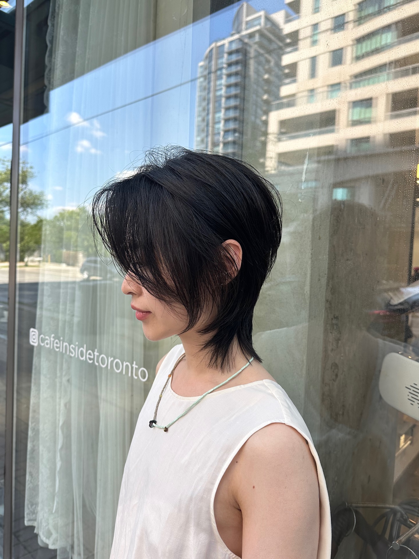 Nape-Tapered Short Wolf Cut with Airy Curtain Fringe