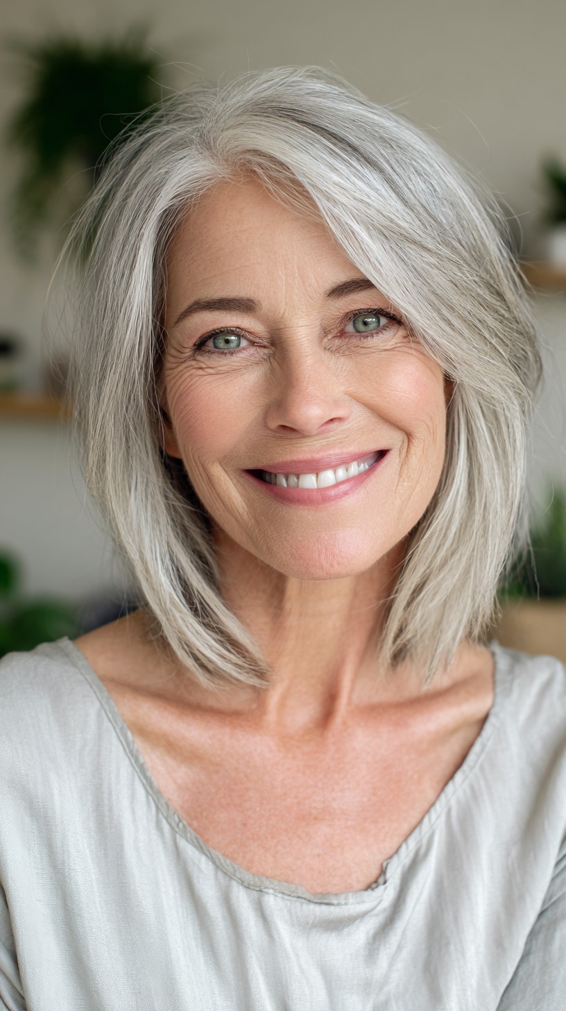 Soft Angled Shoulder-Length Bob with Face-Framing Layers