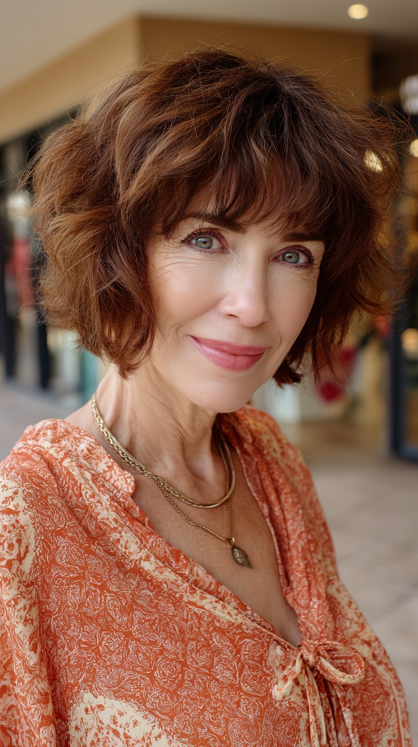 Rounded Razored Jaw-Length French Bob with Soft Fringe