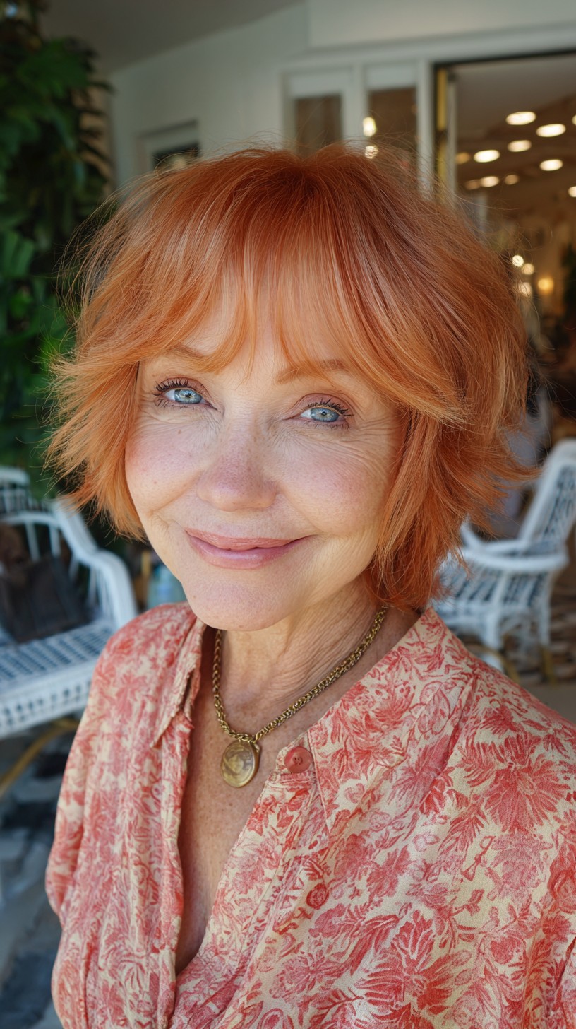 Shaggy French Bob with Feathered Micro-Bangs