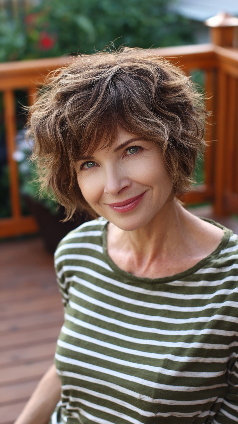 Textured Tousled Pixie-Bob with Soft Fringe