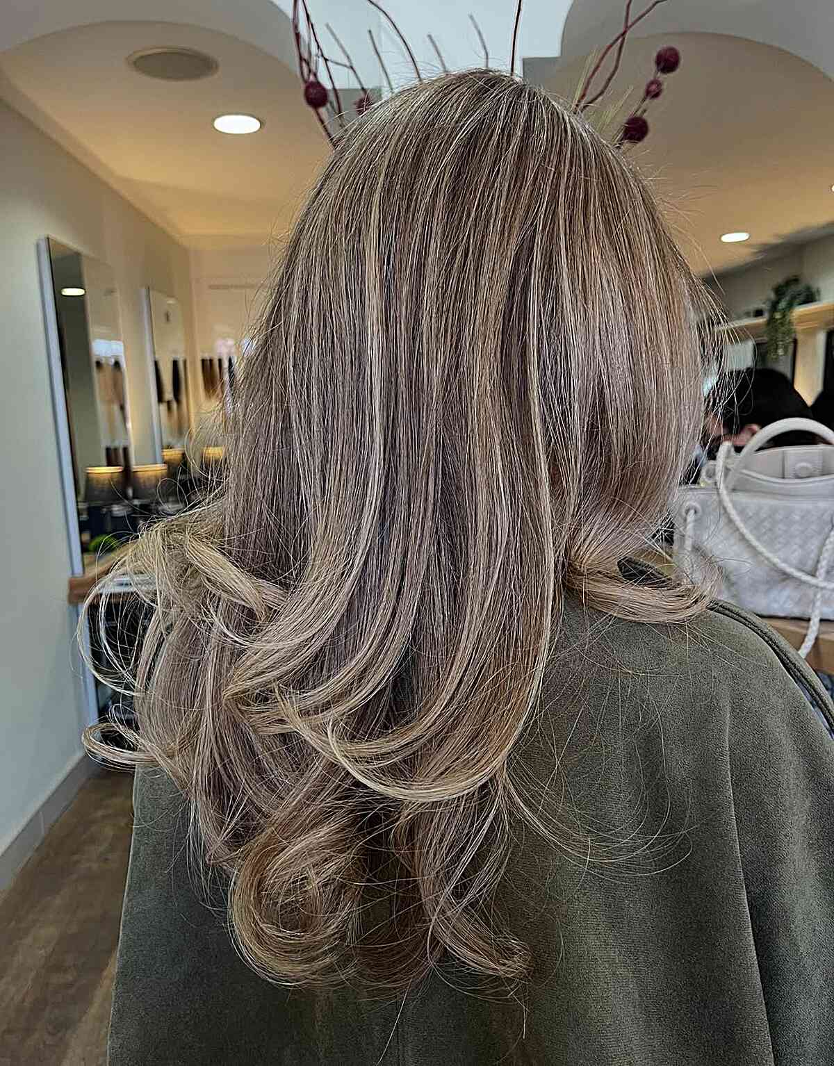 Mushroom Blonde with Soft Waves