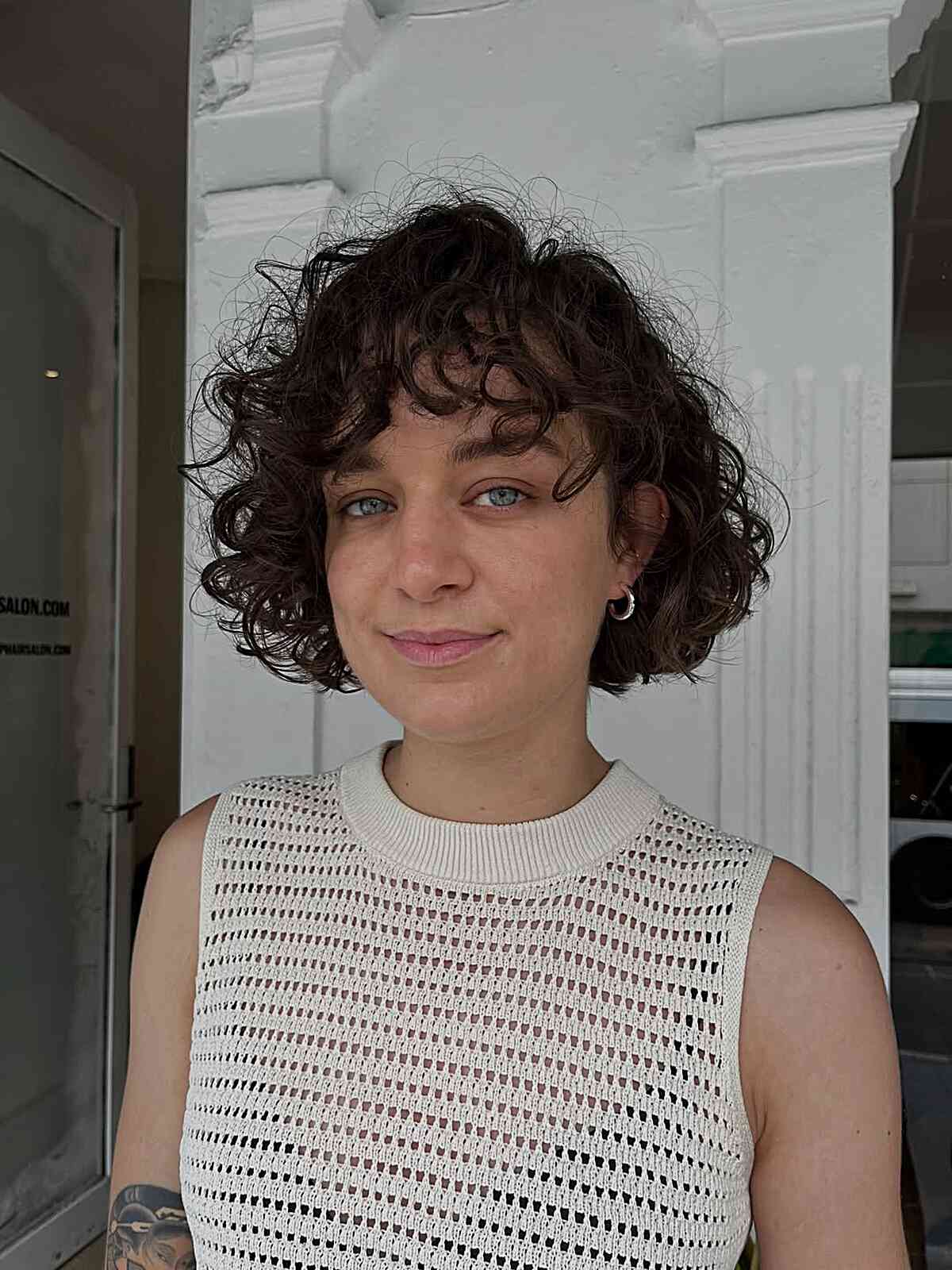 Playful Short Curly Bob with Soft Layers