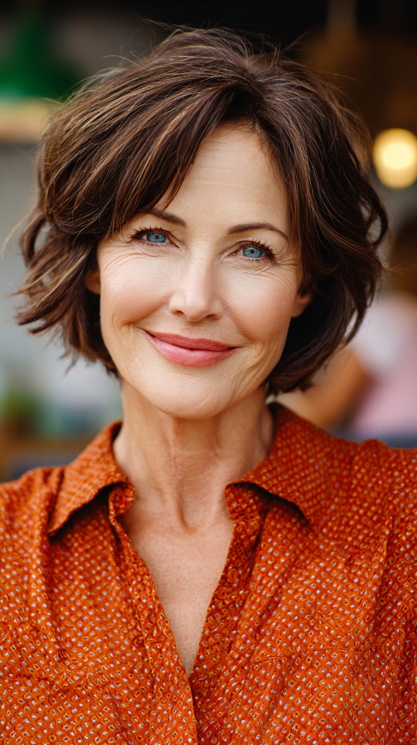 Short Stacked Choppy Bob with Subtle Face-Framing
