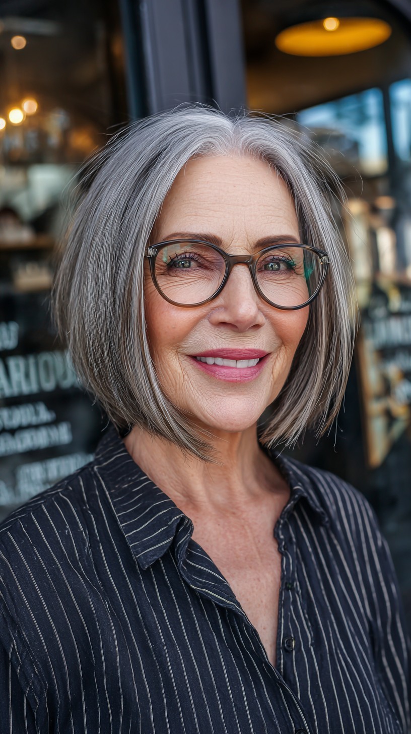 Silver-Rooted Inward Bevel with Glasses-Friendly Pivot