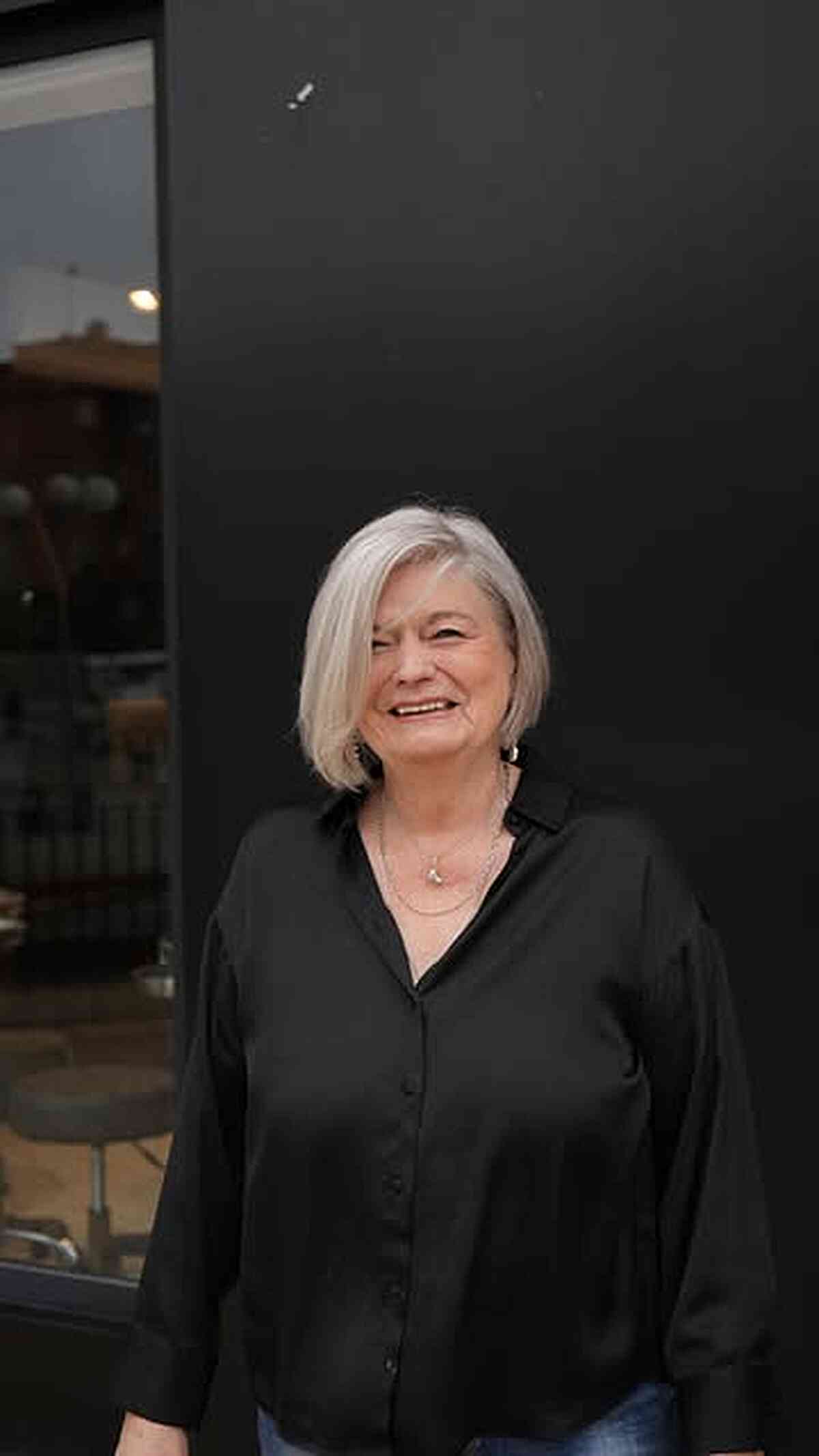 Silver Side Parted Classic Bob