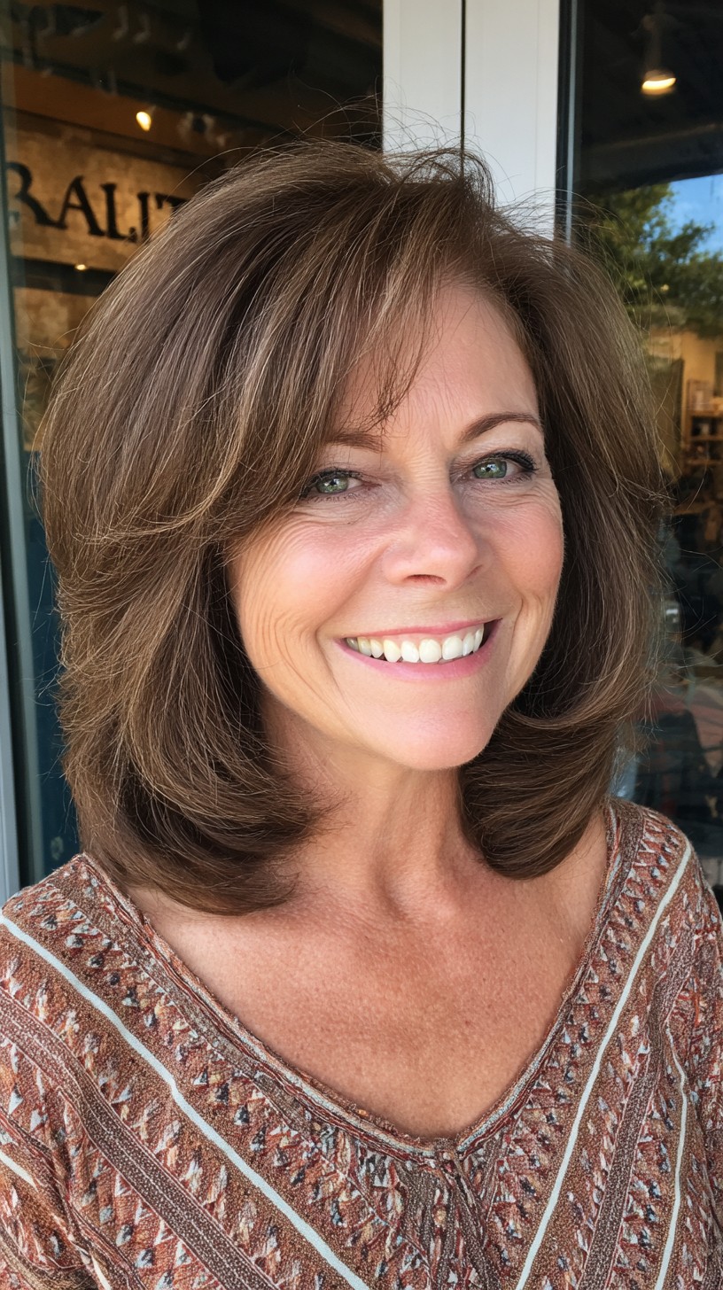 Soft Feathered Shoulder-Length Bob with Face-Framing Layers