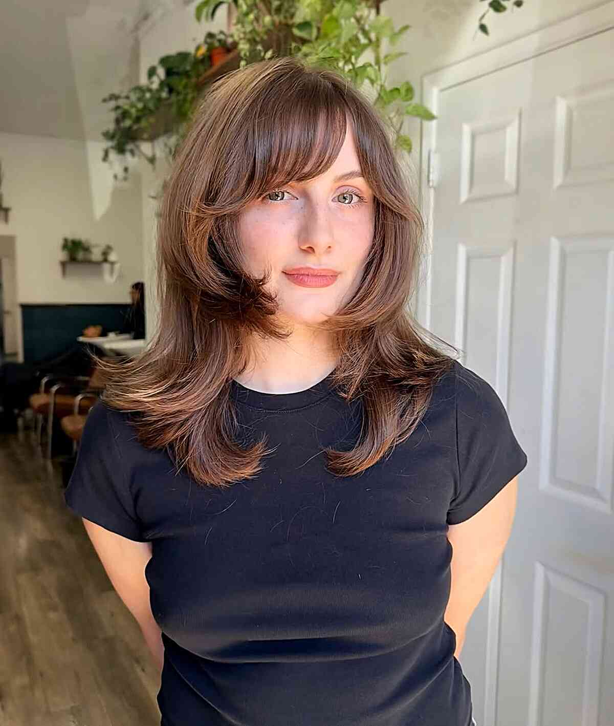 Soft Layered Cut with Side Bangs
