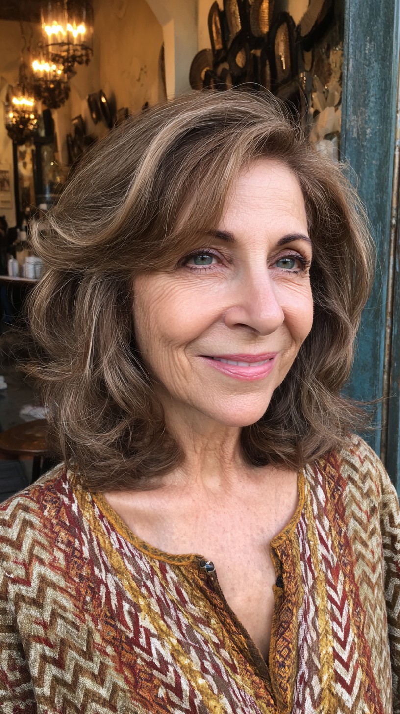 Soft Rooted Sculpted Shoulder-Length Bob with Face-Framing Sweep