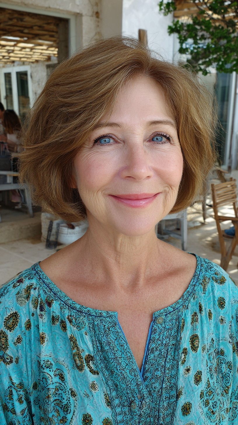 Soft Stacked Chin-Length Bob with Root Shadow and Face-Framing Layers