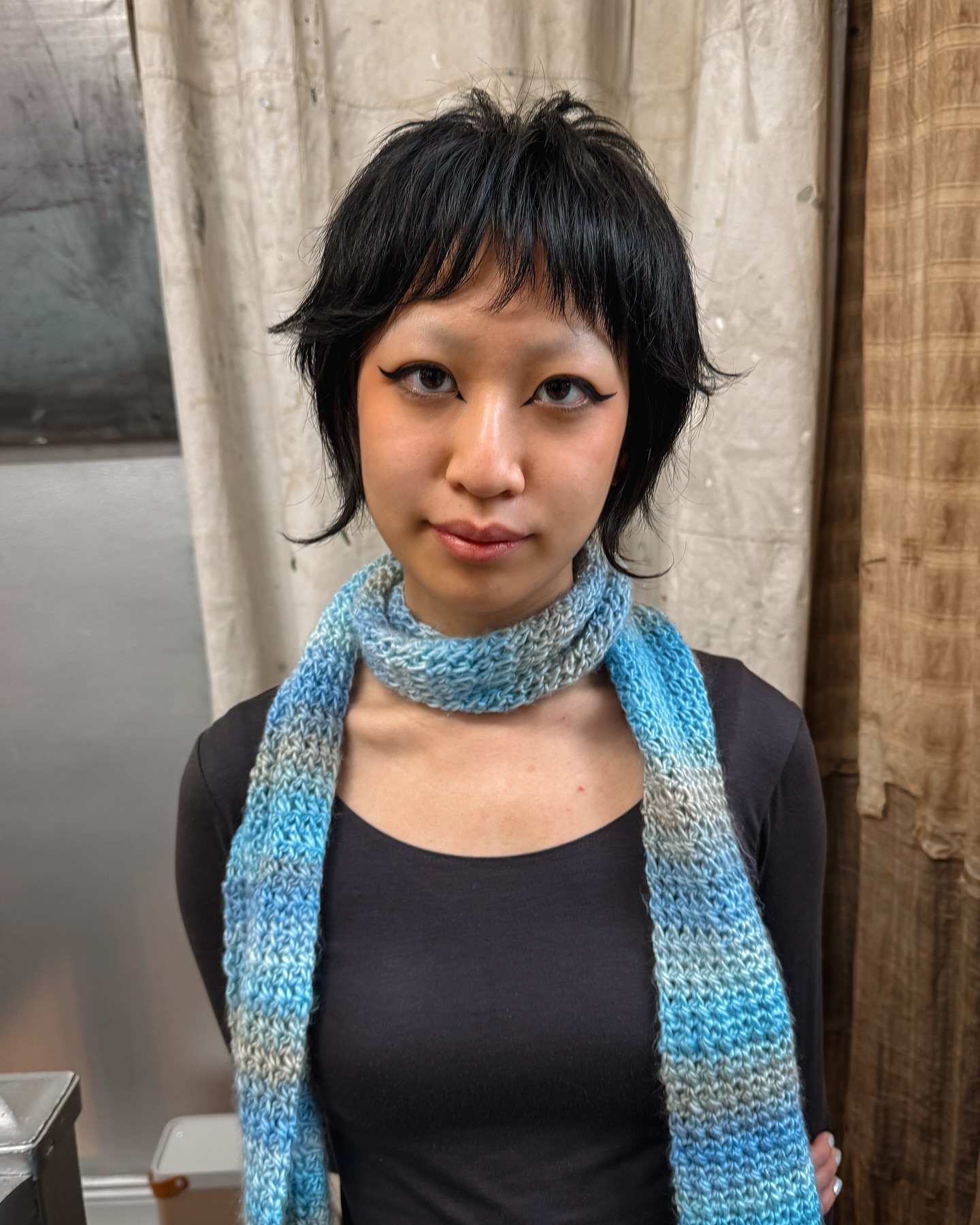 Short Razored Shaggy Jaw-Length Bob with Flipped Ear-Length Pieces
