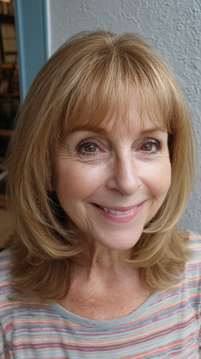 Soft Mid-Length Face-Framing Shag with Blended Micro-Fringe