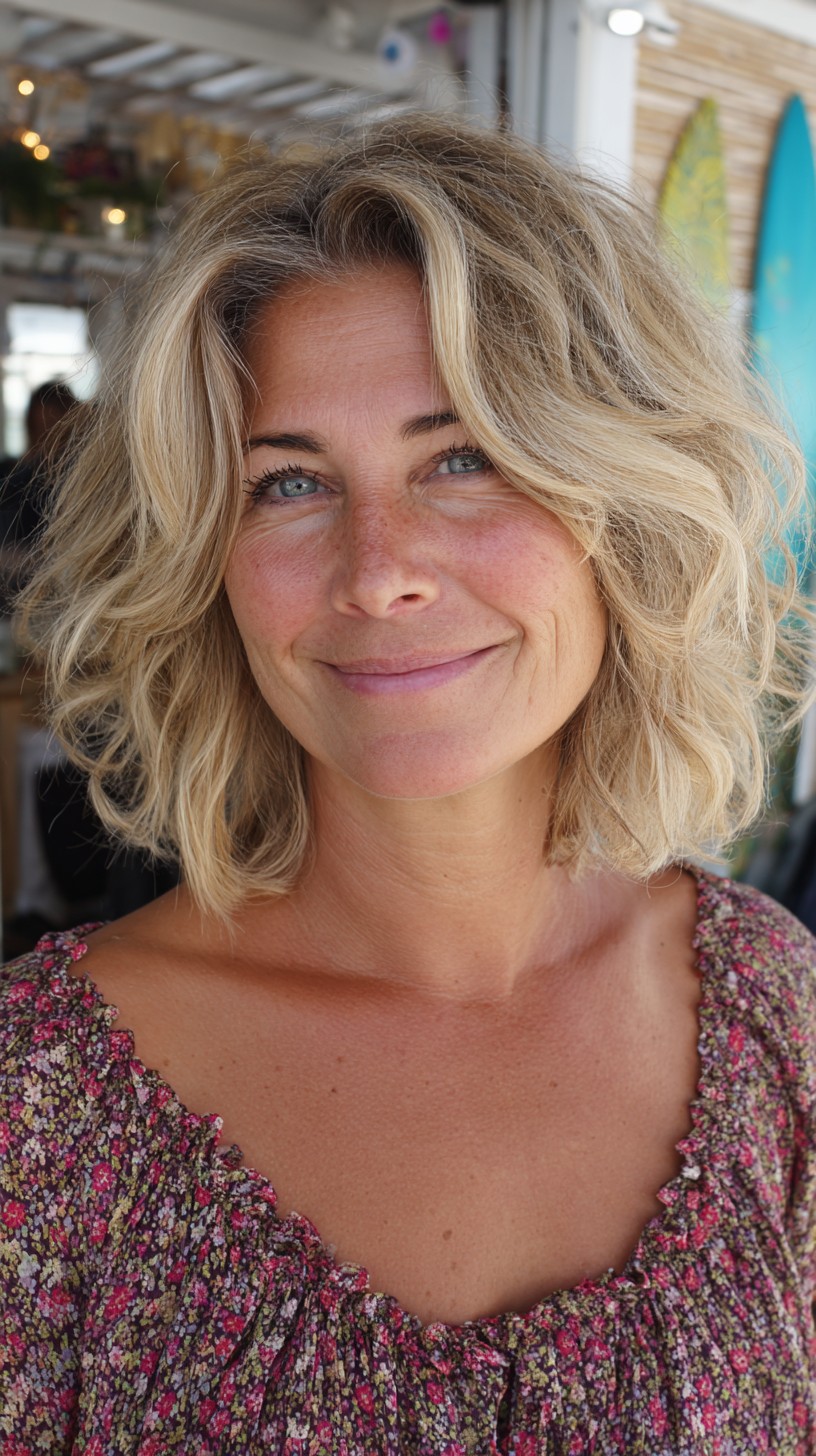 Textured Shoulder-Length Shag with Face-Framing Graduated Layers