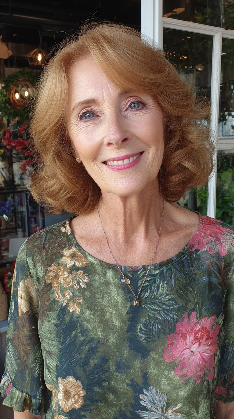 Warm Copper Chin-Length Soft-Layered Bob with Feathered Crown