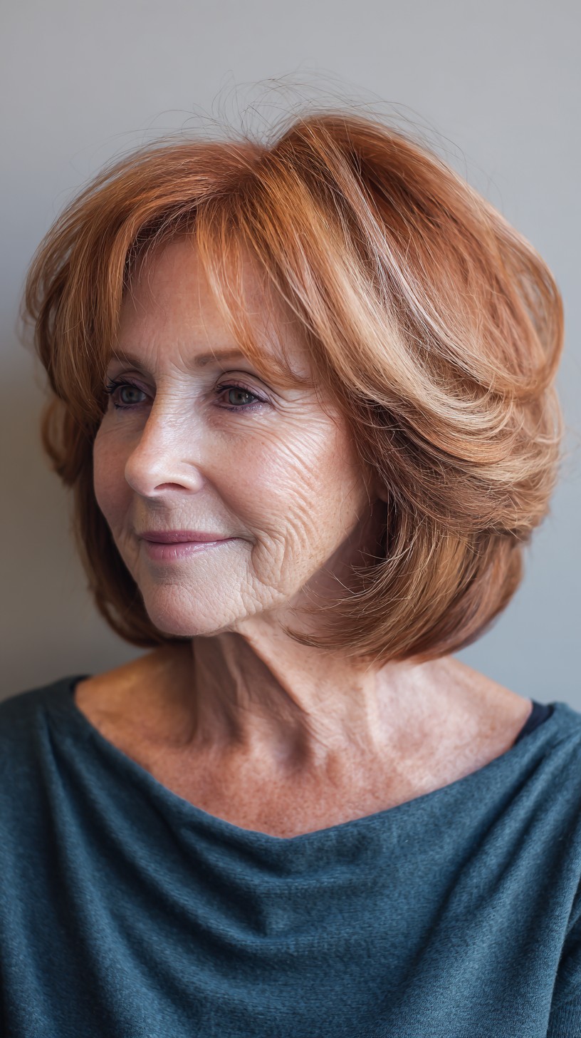 Warm Copper Rounded Lob with Interior Stacking and Curtain Layers