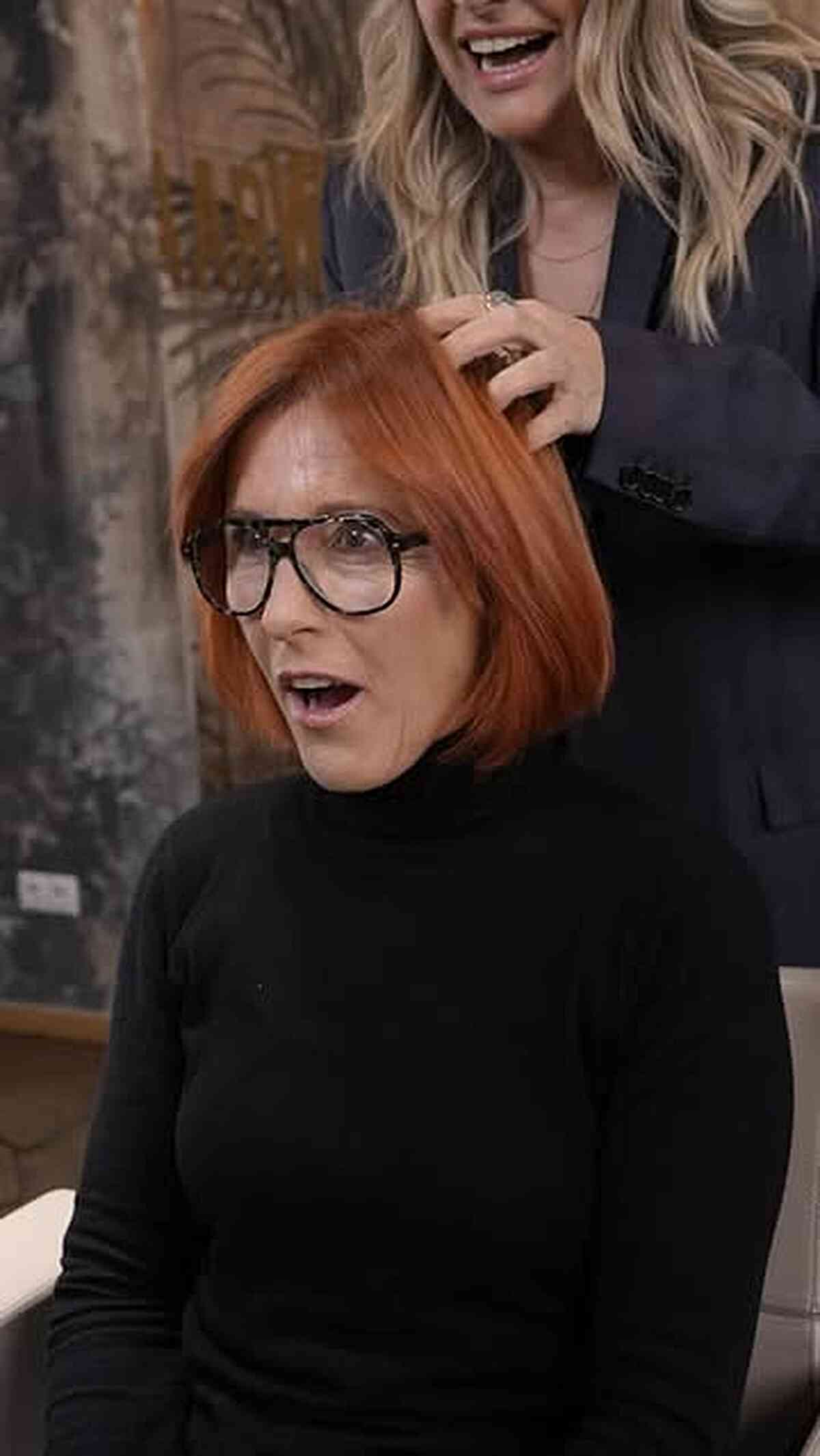 Polished Copper Chin-Length Bob