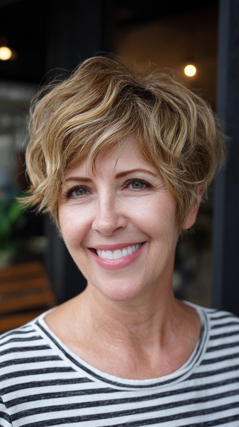 Soft Textured Pixie Shag with Face‑Framing Flicks