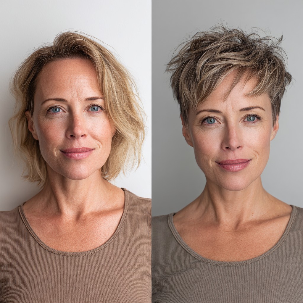 Ash-Blonde Textured Pixie with Face-Framing Babylights