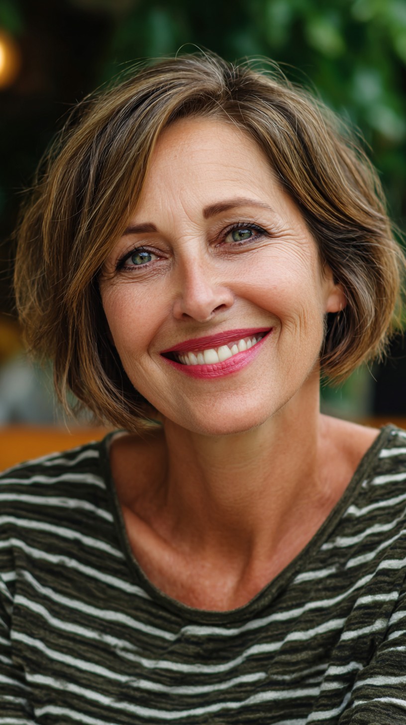 Side-Part Jaw-Grazing Bob with Soft Sliced Layers