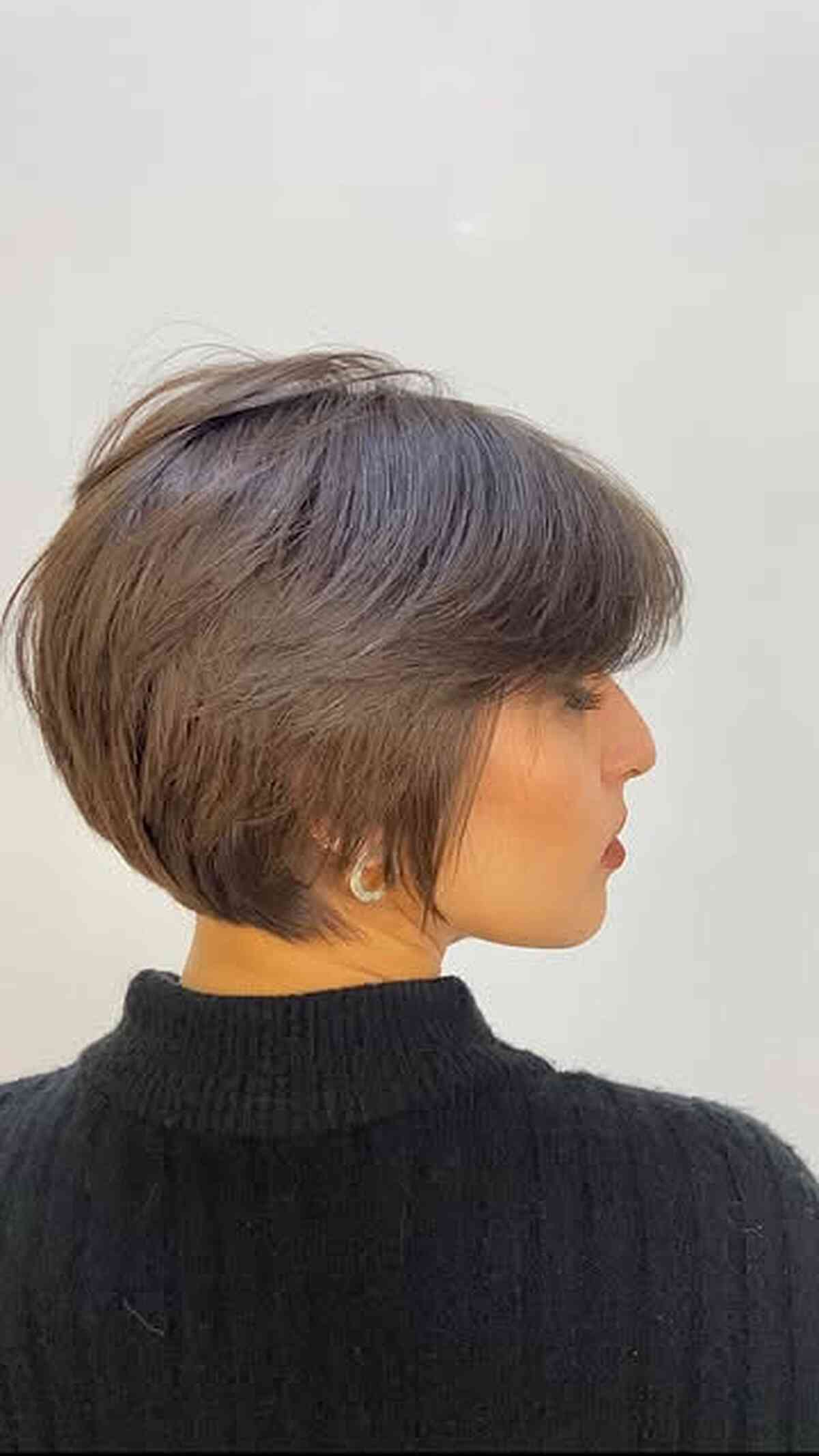 Soft Espresso Tapered Bixie with Fringe
