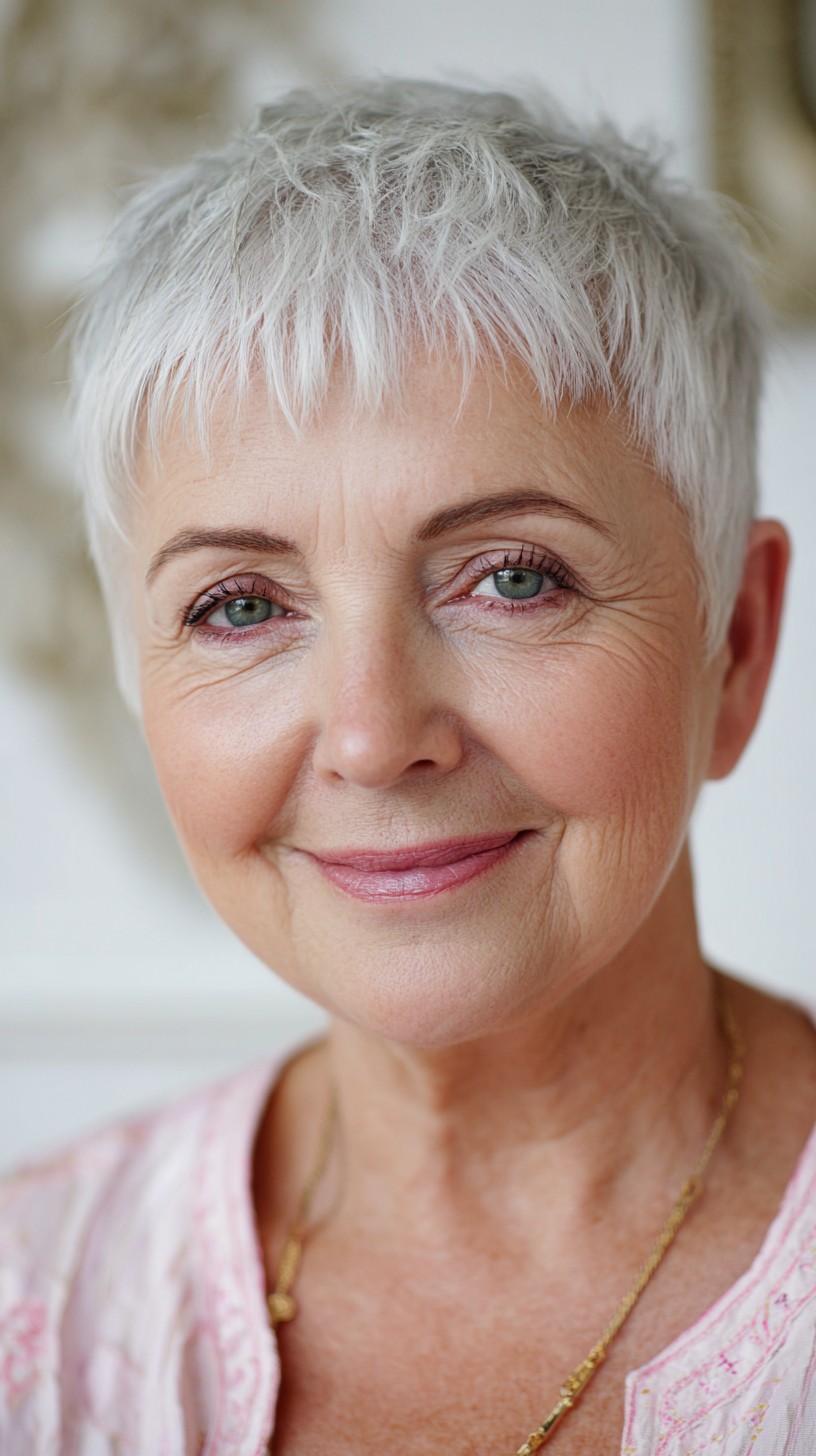 Cropped French Pixie with Textured Micro Fringe