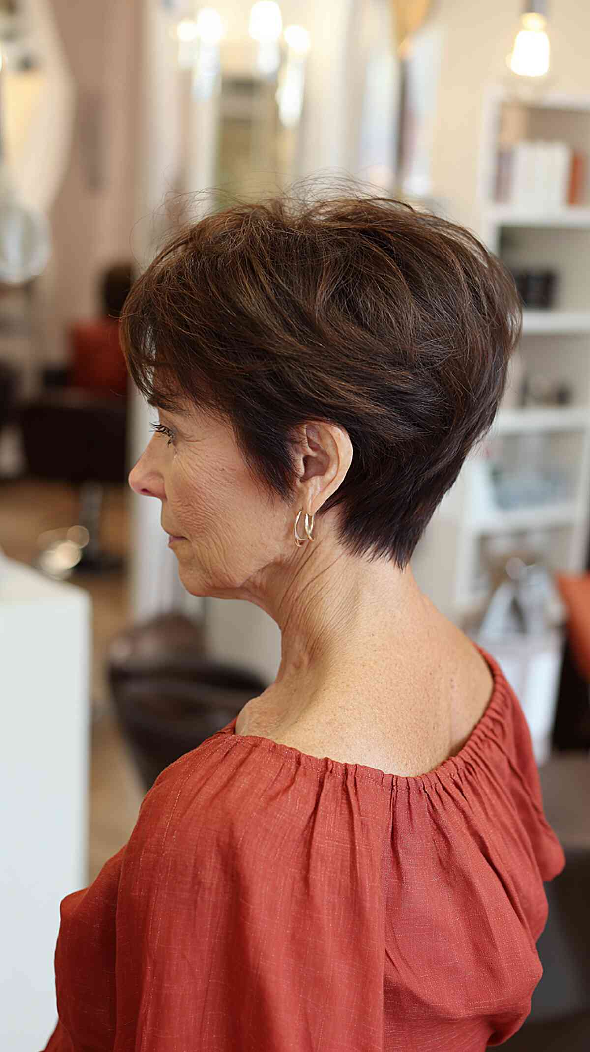 Modern Angular Pixie with Textured Layers