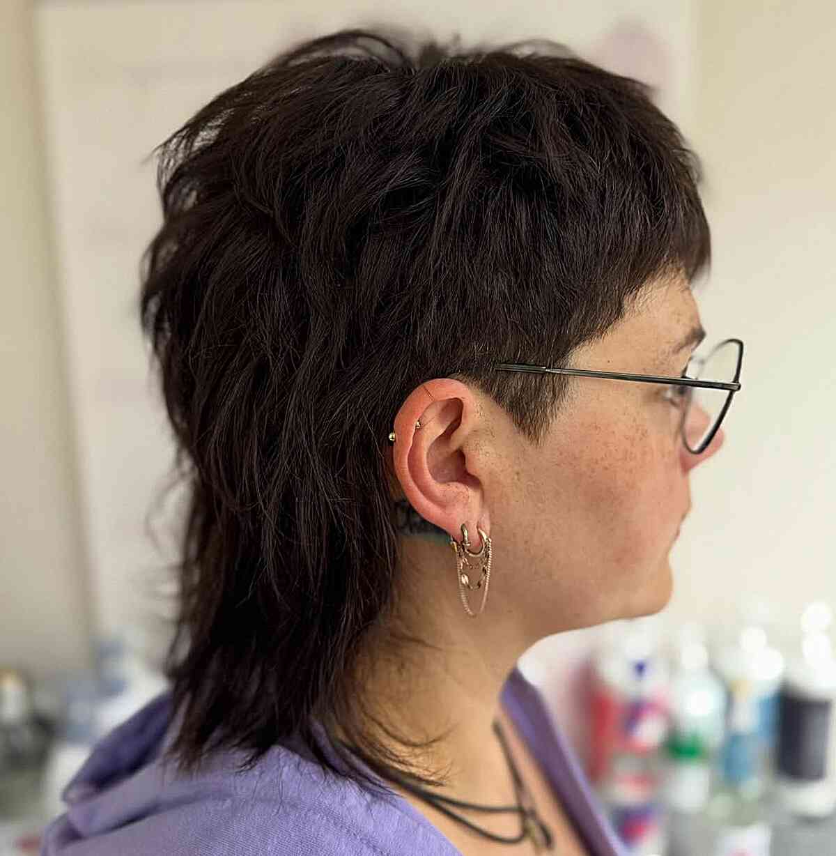 Modern Edgy Mullet with Textured Layers