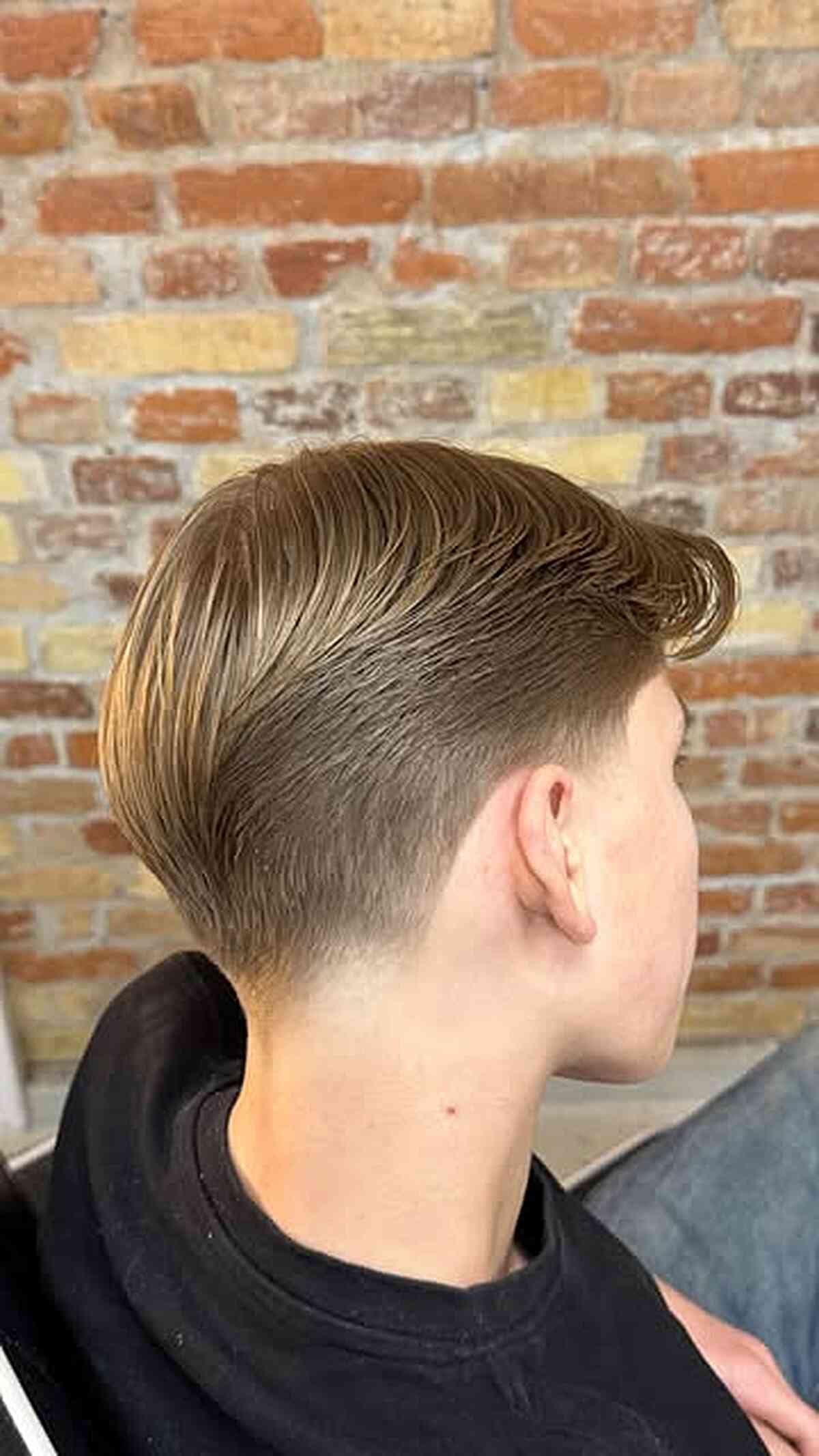 Sleek Tapered Haircut with Textured Top