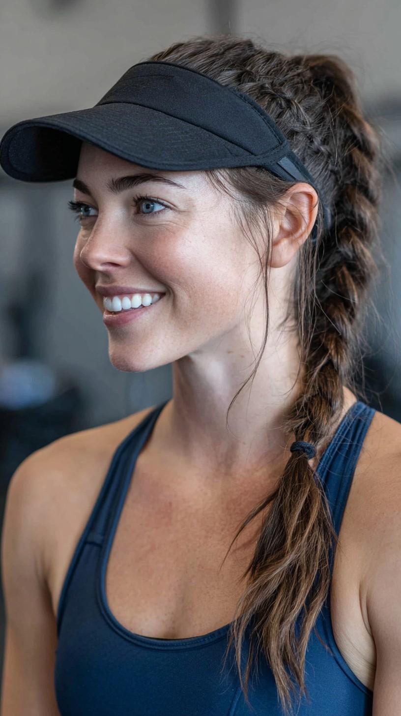 Sporty Feeder Braids into Relaxed Three-Strand Plait
