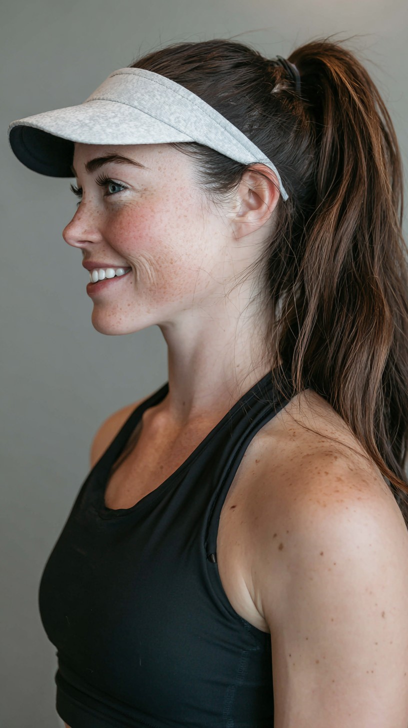 Sporty High Ponytail with Soft Nape Graduation