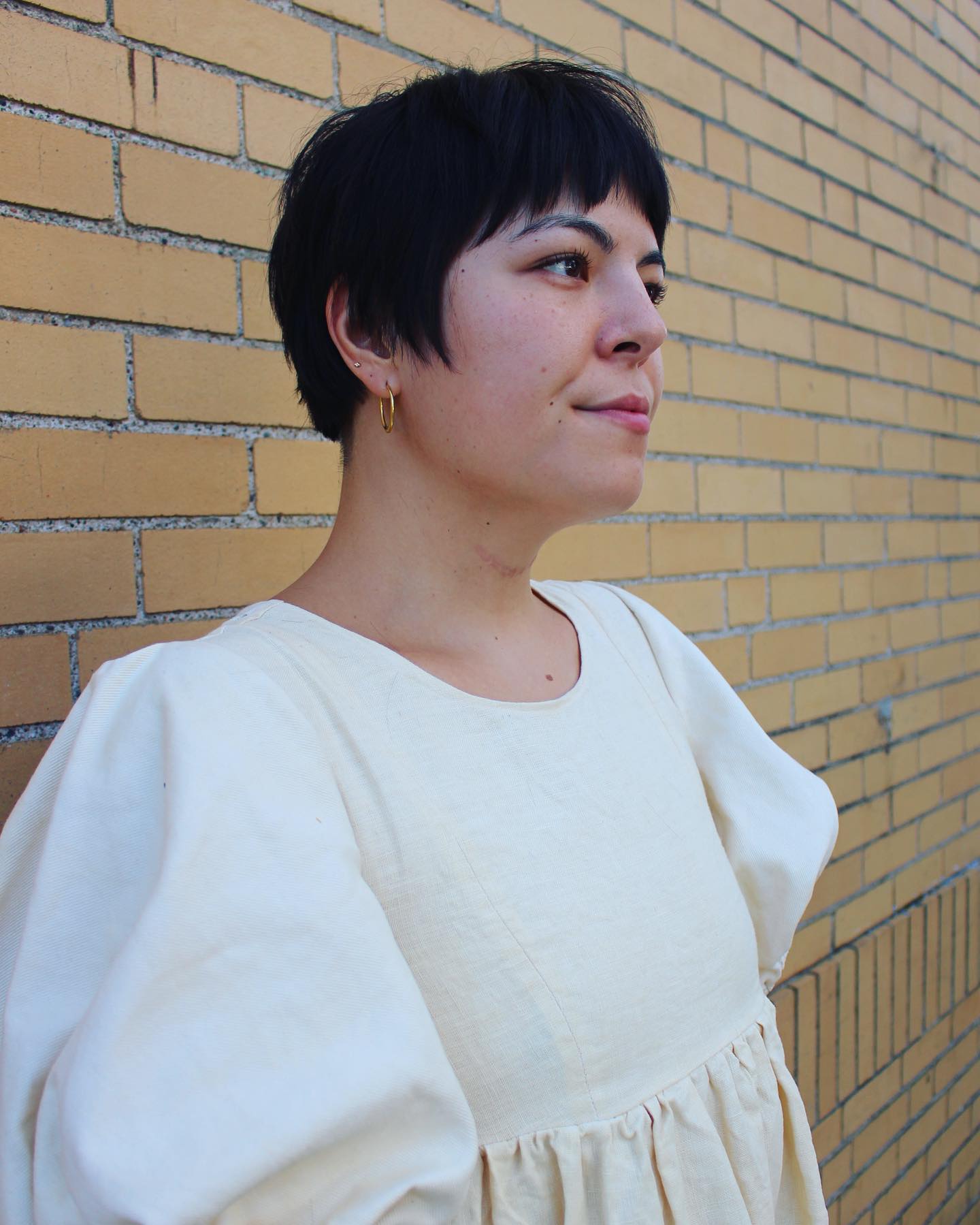 Blunt Micro-Bang Pixie with Softly Tapered Nape