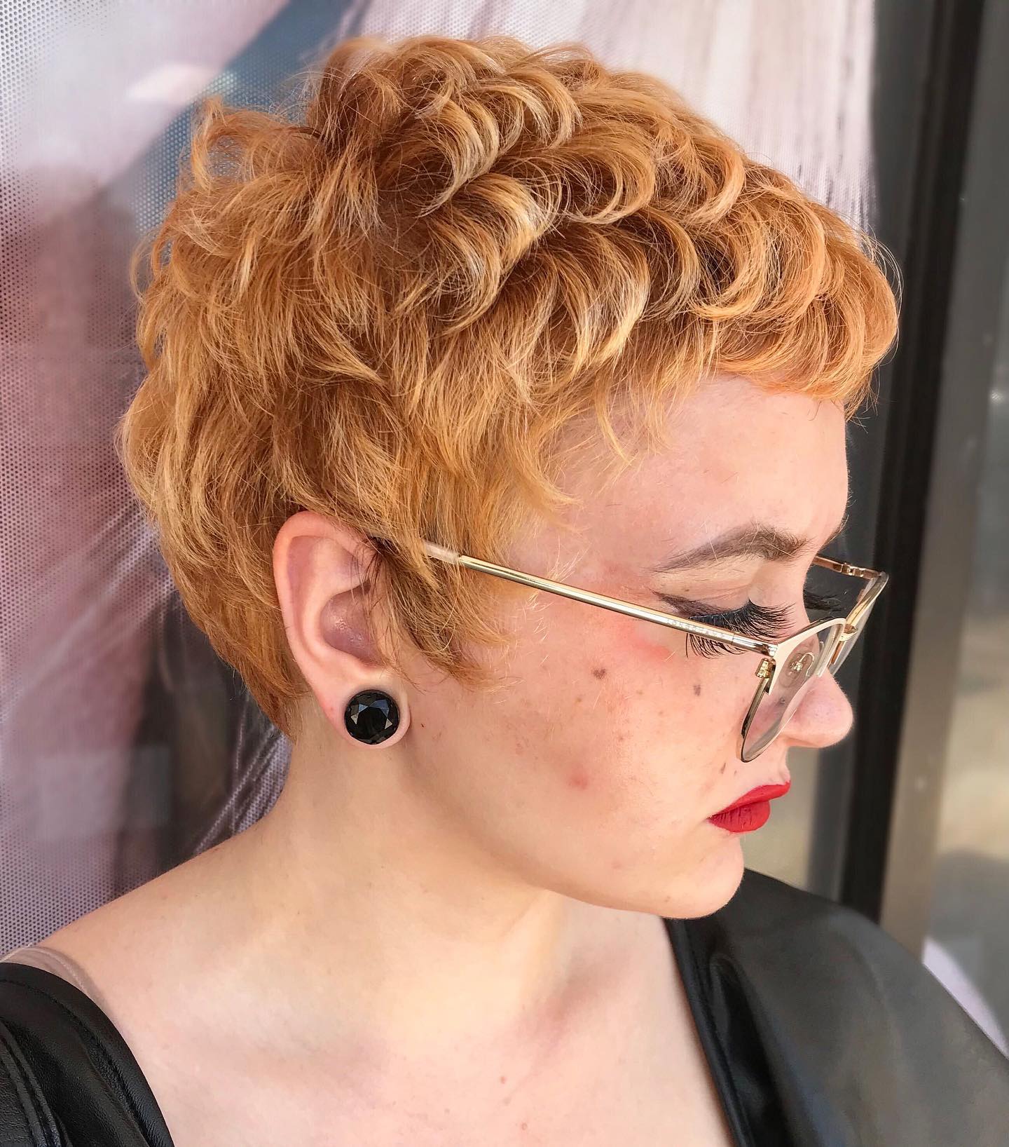 Crisp Ginger Pixie with Sculpted Crown and Baby Fringe
