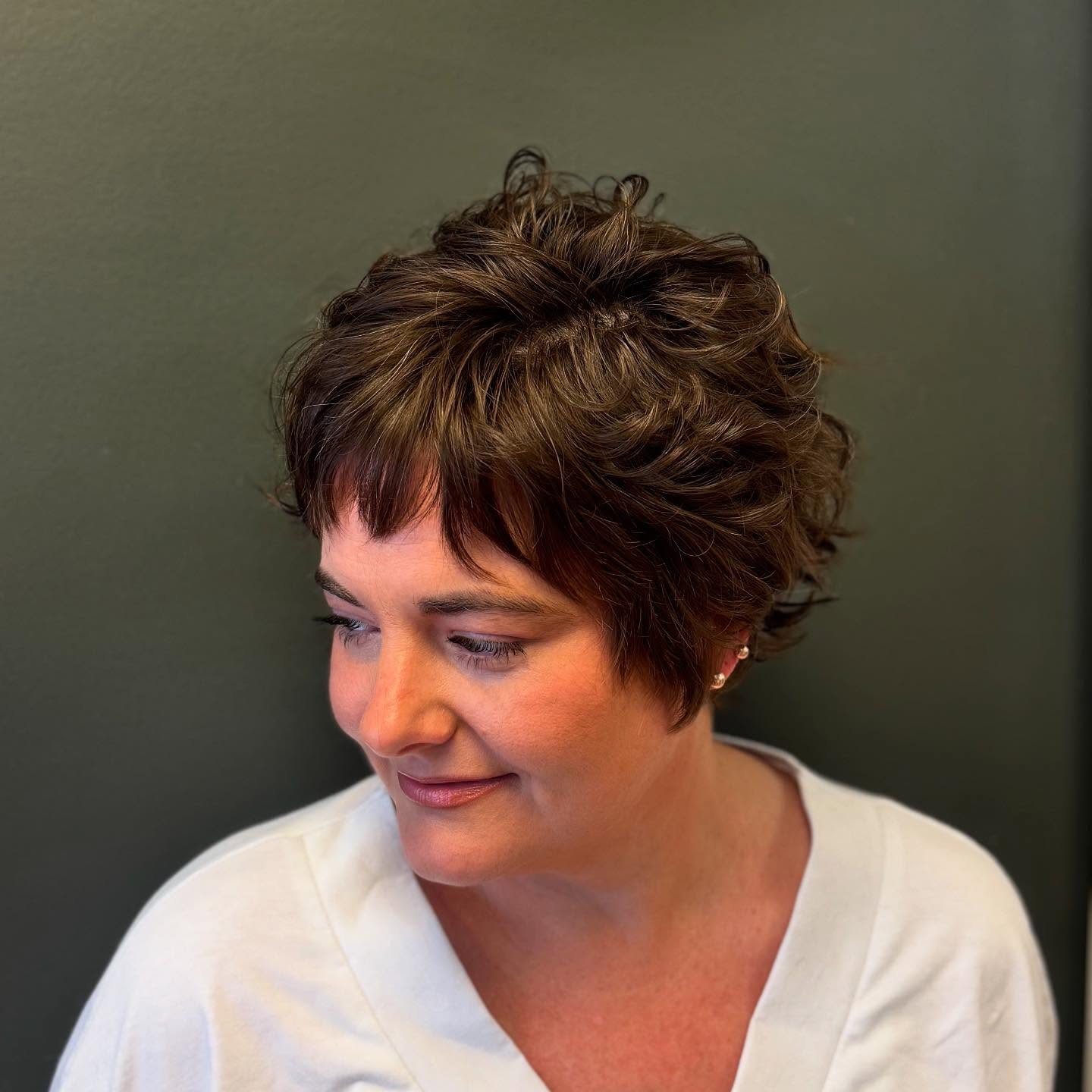 Short Textured Pixie with Choppy Micro Fringe and Voluminous Crown