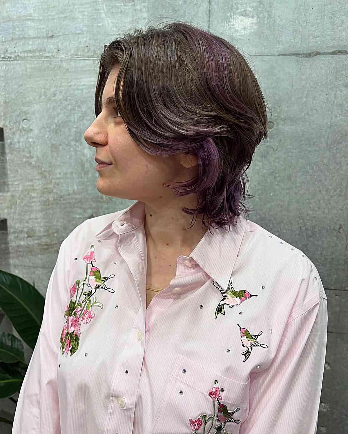 Trendy Short Wolf Cut with Subtle Color Accents