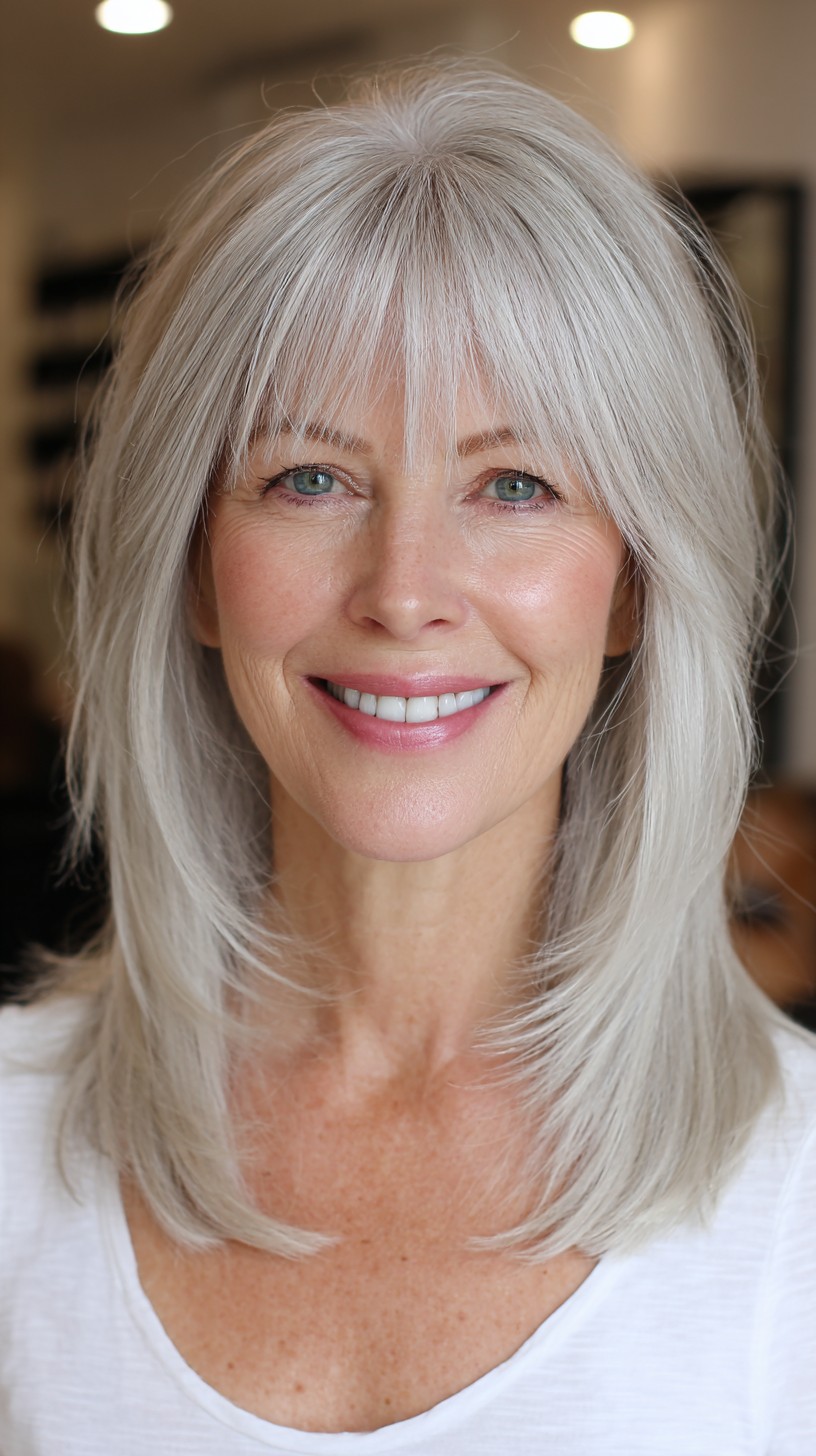 Silver-Textured Medium Cut with Micro-Fringe